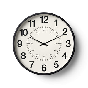 Classic Wall Clock – Bold Numeral Minimal Design with black numerals on a cream background, perfect for any space.