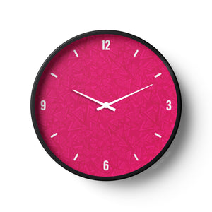 Abstract Wall Clock – Vibrant Magenta Minimal Pattern | KLOK KLOK
