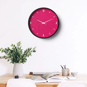 Abstract Wall Clock – Vibrant Magenta Minimal Pattern | KLOK KLOK