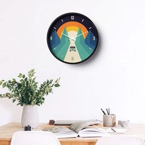 Artistic Wall Clock – Road Trip Sunset Design | KLOK KLOK