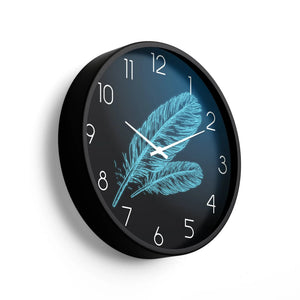 Classic Wall Clock – Blue Feather Art Dial | KLOK KLOK