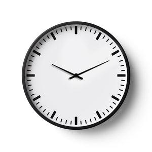 Classic Wall Clock – Minimalist Bar Index White Dial | KLOK KLOK