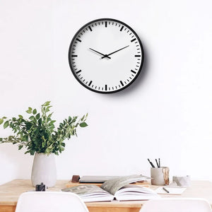Classic Wall Clock – Minimalist Bar Index White Dial | KLOK KLOK