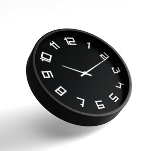 Classic Wall Clock – Modern Bold Numeric Black Dial | KLOK KLOK