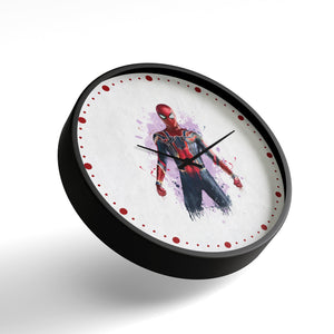 Super Hero Wall Clock – Web Warrior Watercolor Edition | KLOK KLOK