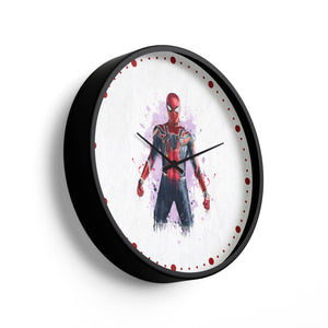 Super Hero Wall Clock – Web Warrior Watercolor Edition | KLOK KLOK