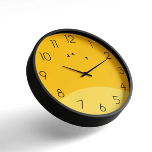 Sunrise Minimal Classic Wall Clock – Yellow Horizon | KLOK KLOK