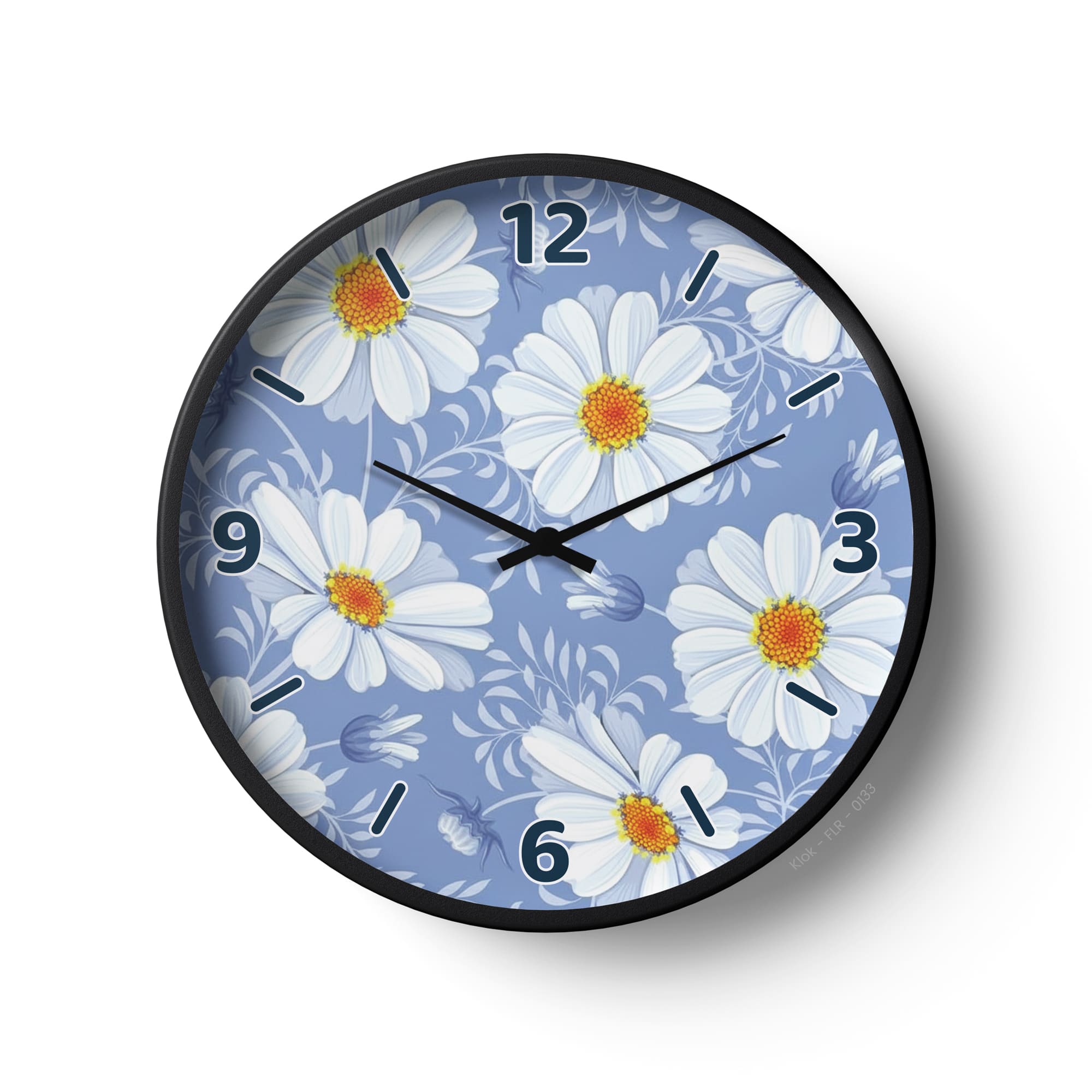 Blue Daisy Floral Wall Clock | KLOK BD