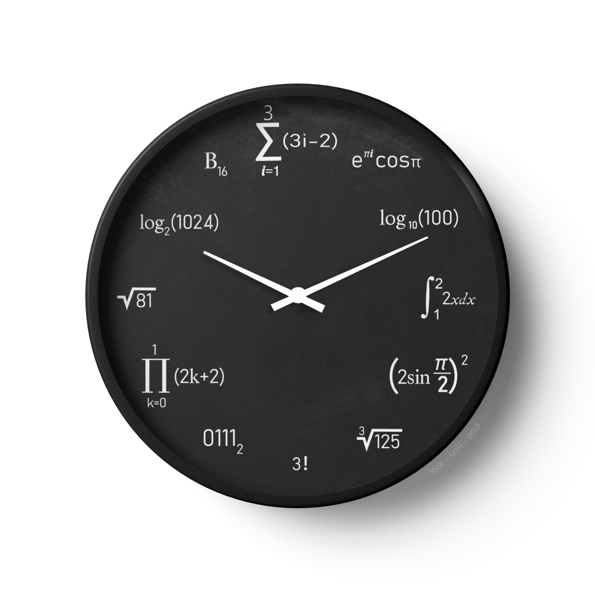 Advanced Mathematics Formula Wall Clock – Black Math Geek Clock
