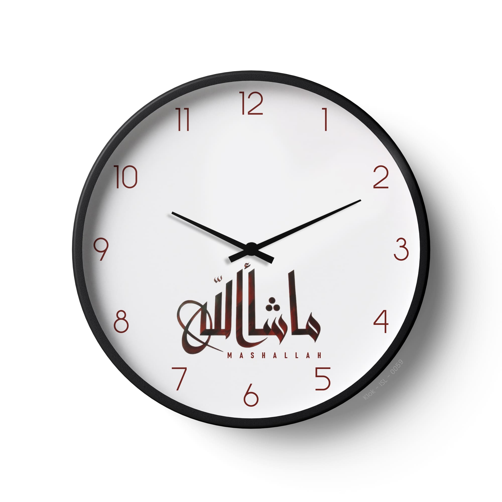Islamic Wall Clock – Mashallah Calligraphy Design