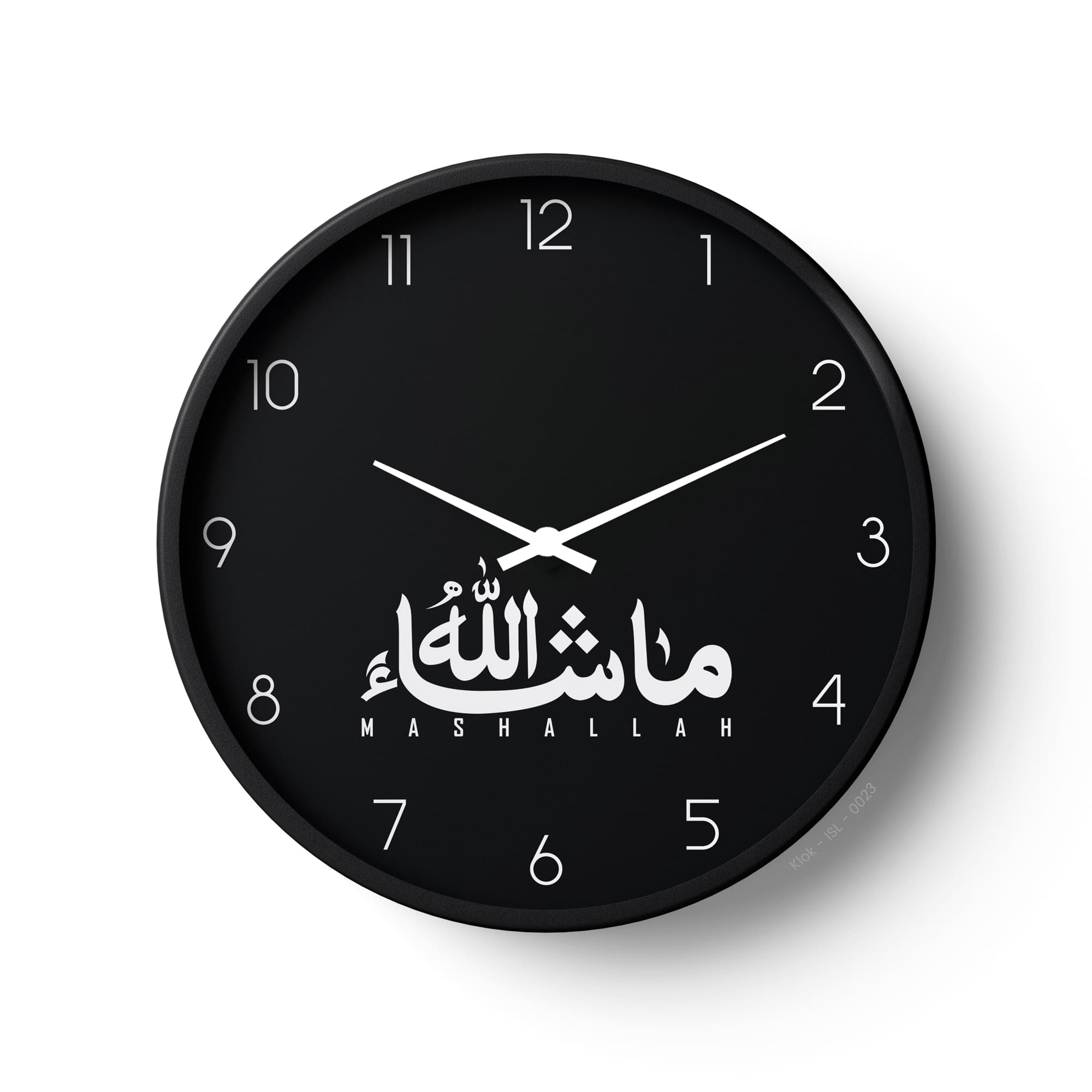 Islamic Wall Clock – Mashallah Black & White Minimal Design | KLOK