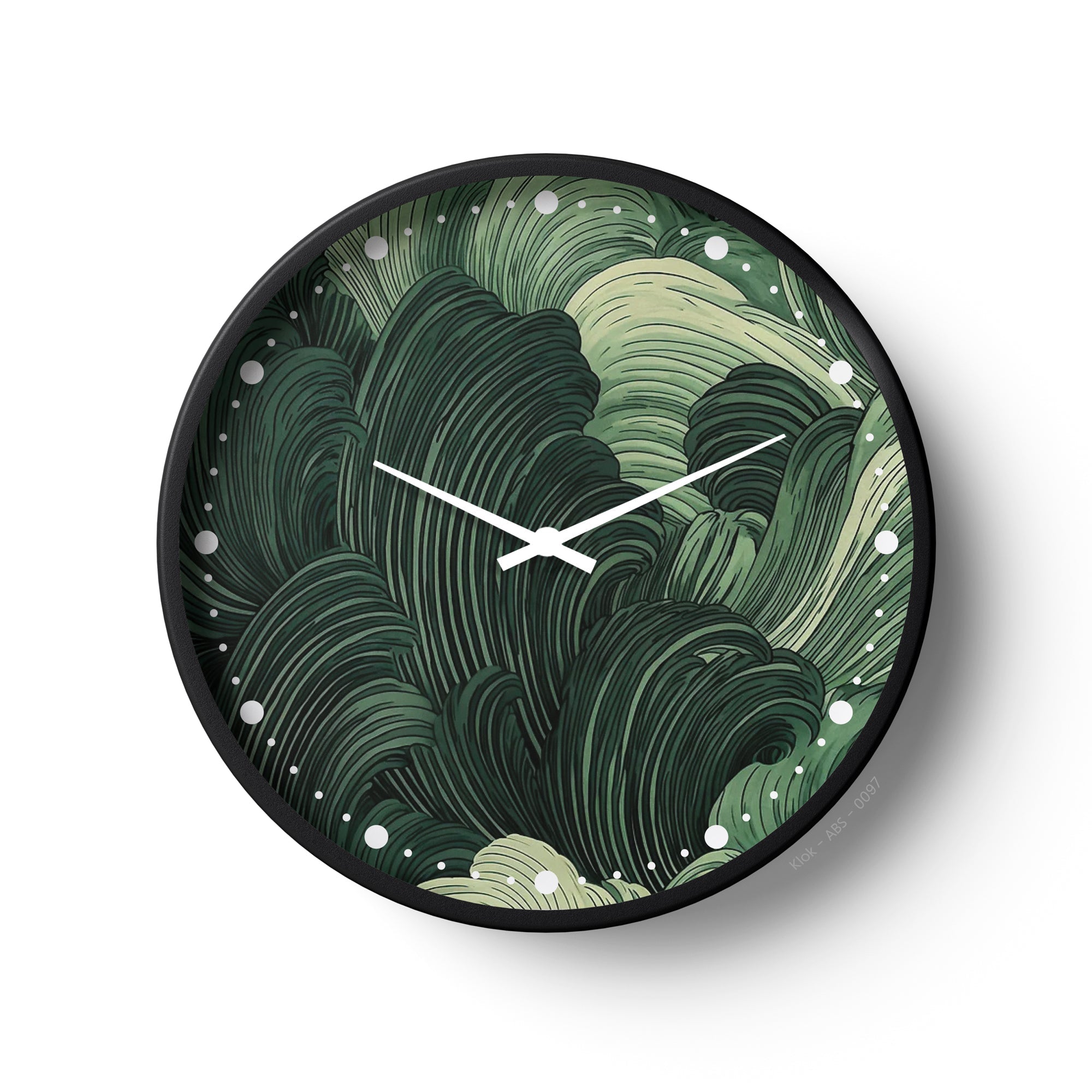 Abstract Wall Clock – Forest Flow Art Design | KLOK KLOK