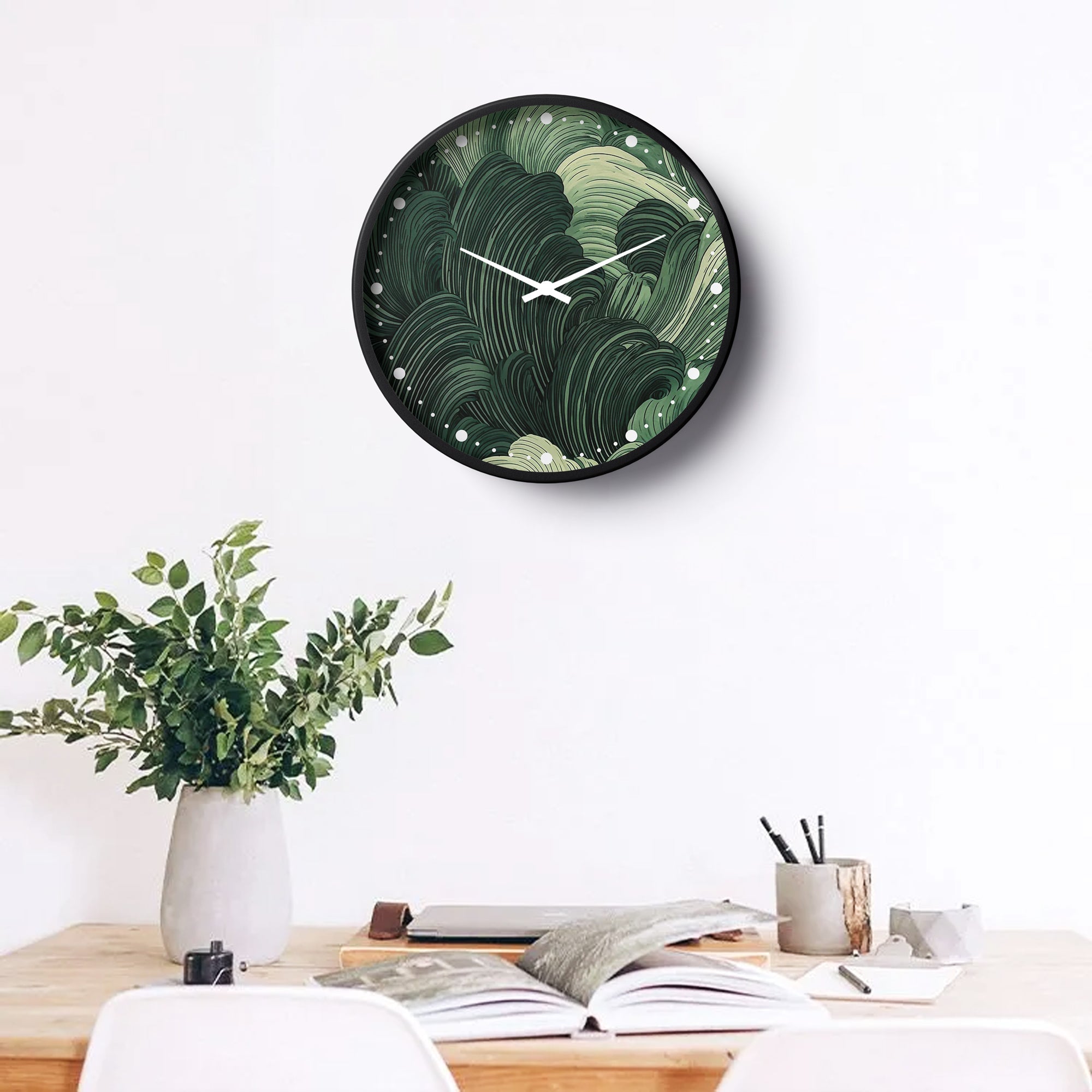 Abstract Wall Clock – Forest Flow Art Design | KLOK KLOK