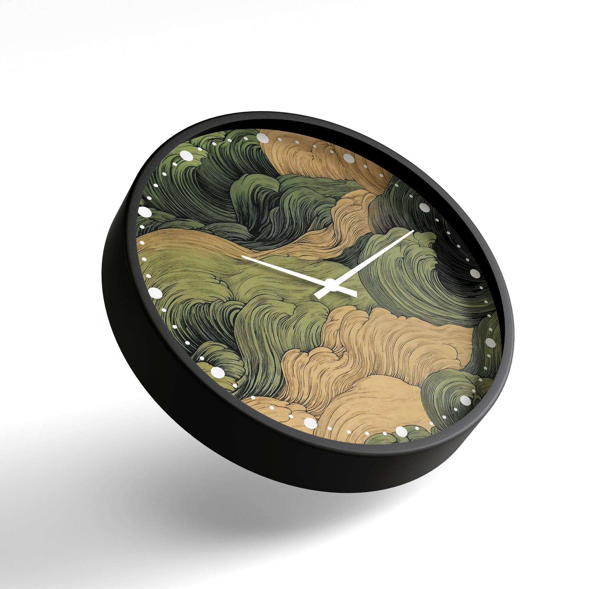 Abstract Wall Clock – Olive Flow Nature Art Design | KLOK KLOK