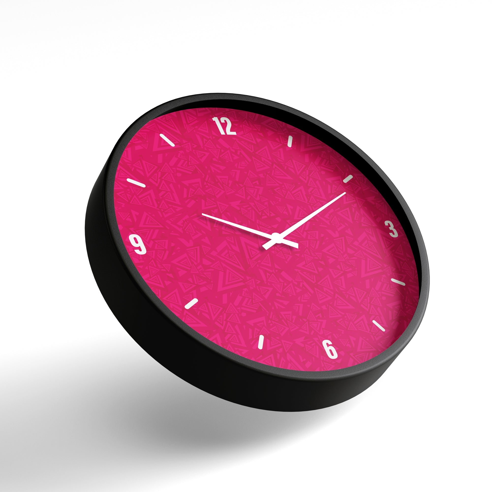 Abstract Wall Clock – Vibrant Magenta Minimal Pattern | KLOK KLOK