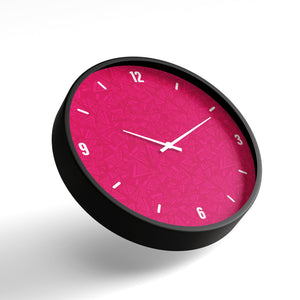 Abstract Wall Clock – Vibrant Magenta Minimal Pattern | KLOK KLOK