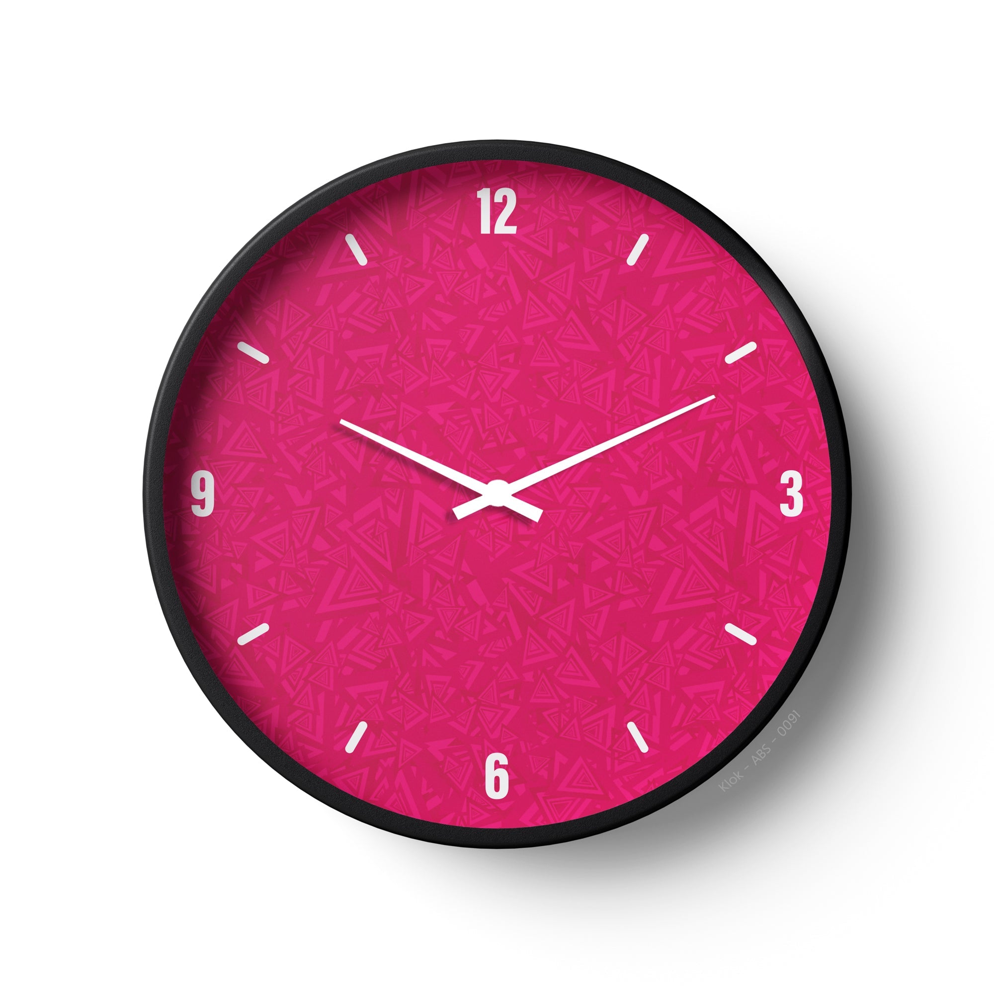 Abstract Wall Clock – Vibrant Magenta Minimal Pattern | KLOK KLOK