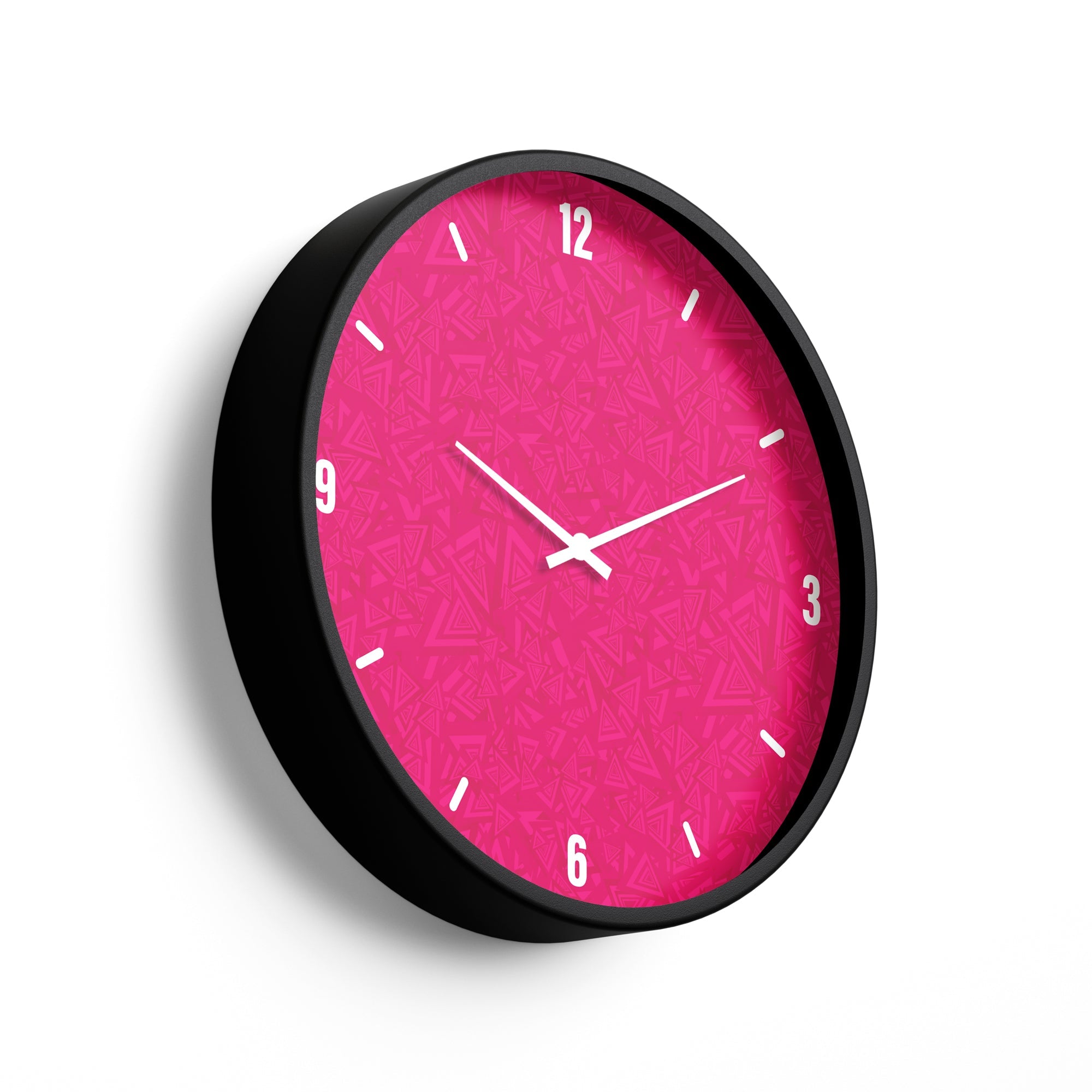 Abstract Wall Clock – Vibrant Magenta Minimal Pattern | KLOK KLOK