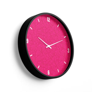 Abstract Wall Clock – Vibrant Magenta Minimal Pattern | KLOK KLOK