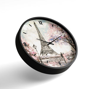 Artistic Wall Clock – Paris Romance Eiffel Tower Design | KLOK KLOK