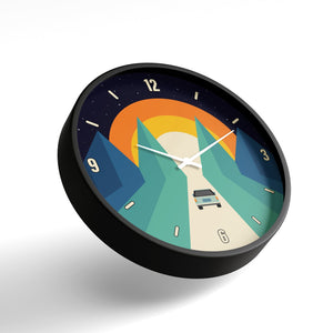 Artistic Wall Clock – Road Trip Sunset Design | KLOK KLOK