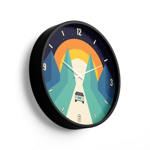 Artistic Wall Clock – Road Trip Sunset Design | KLOK KLOK