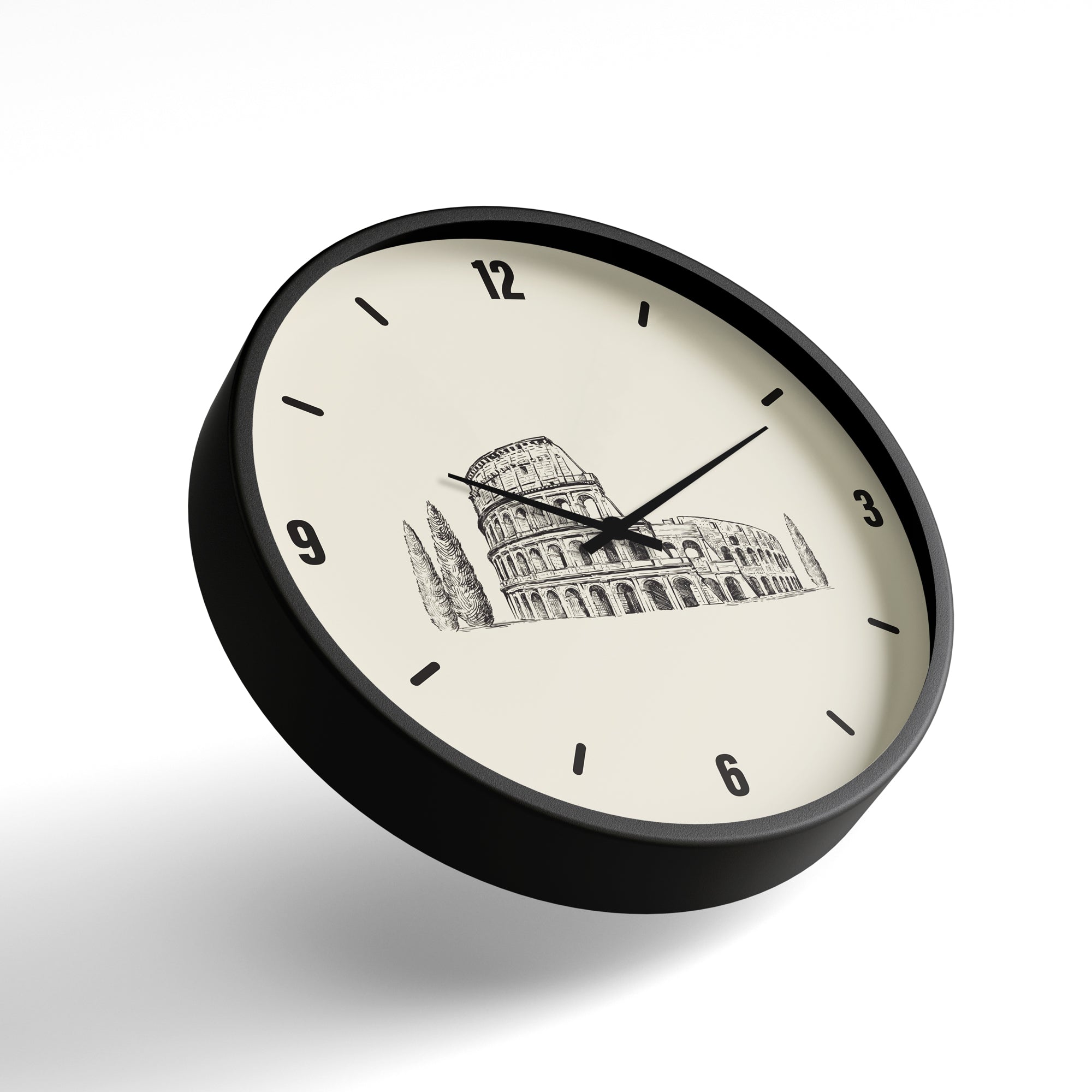 Artistic Wall Clock – Roman Colosseum Minimal Sketch Design | KLOK KLOK