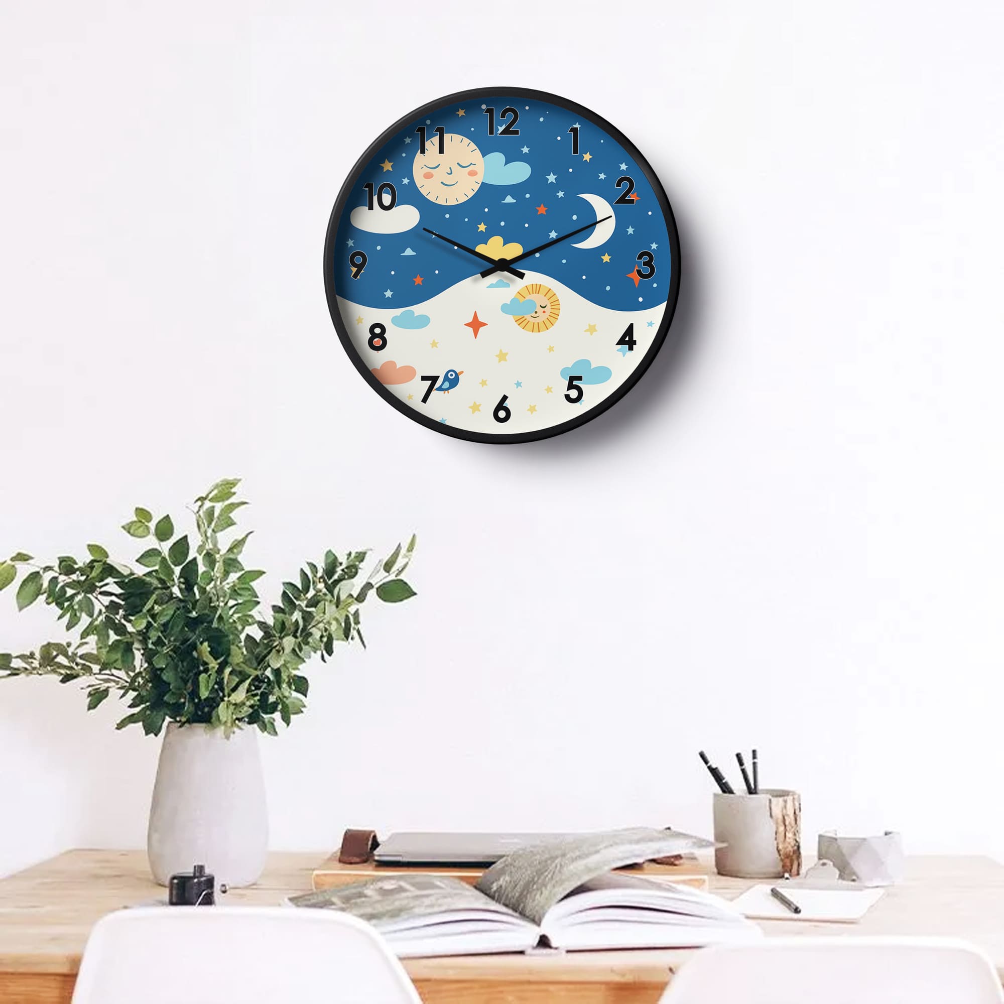 Children Wall Clock – Moonlight Sky Edition | KLOK