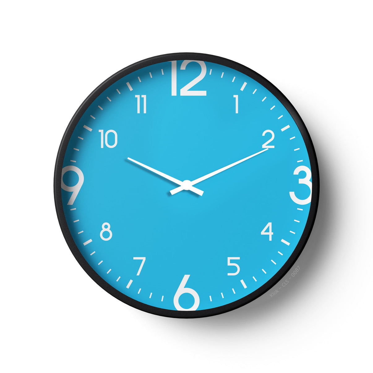 Classic Wall Clock – Aqua Blue Bold Dial | KLOK