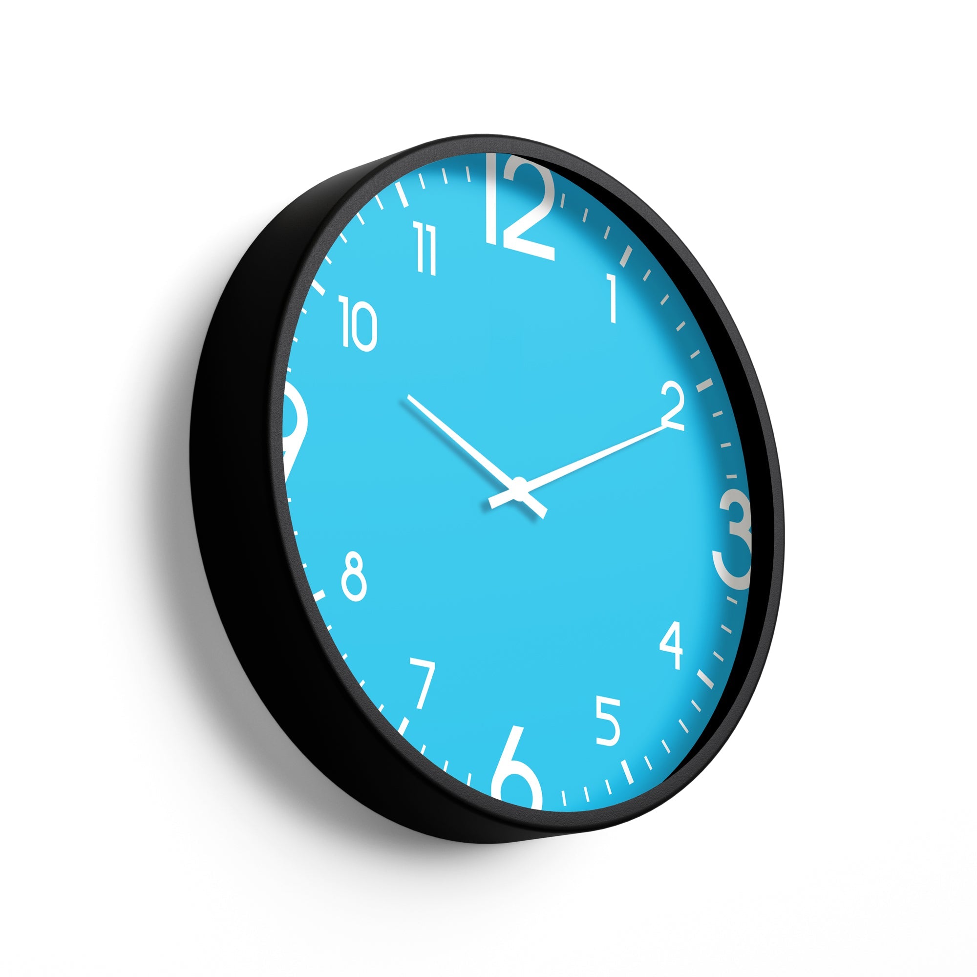 Classic Wall Clock – Aqua Blue Bold Dial | KLOK KLOK