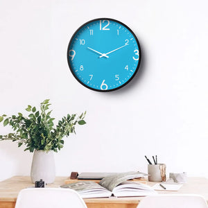Classic Wall Clock – Aqua Blue Bold Dial | KLOK KLOK