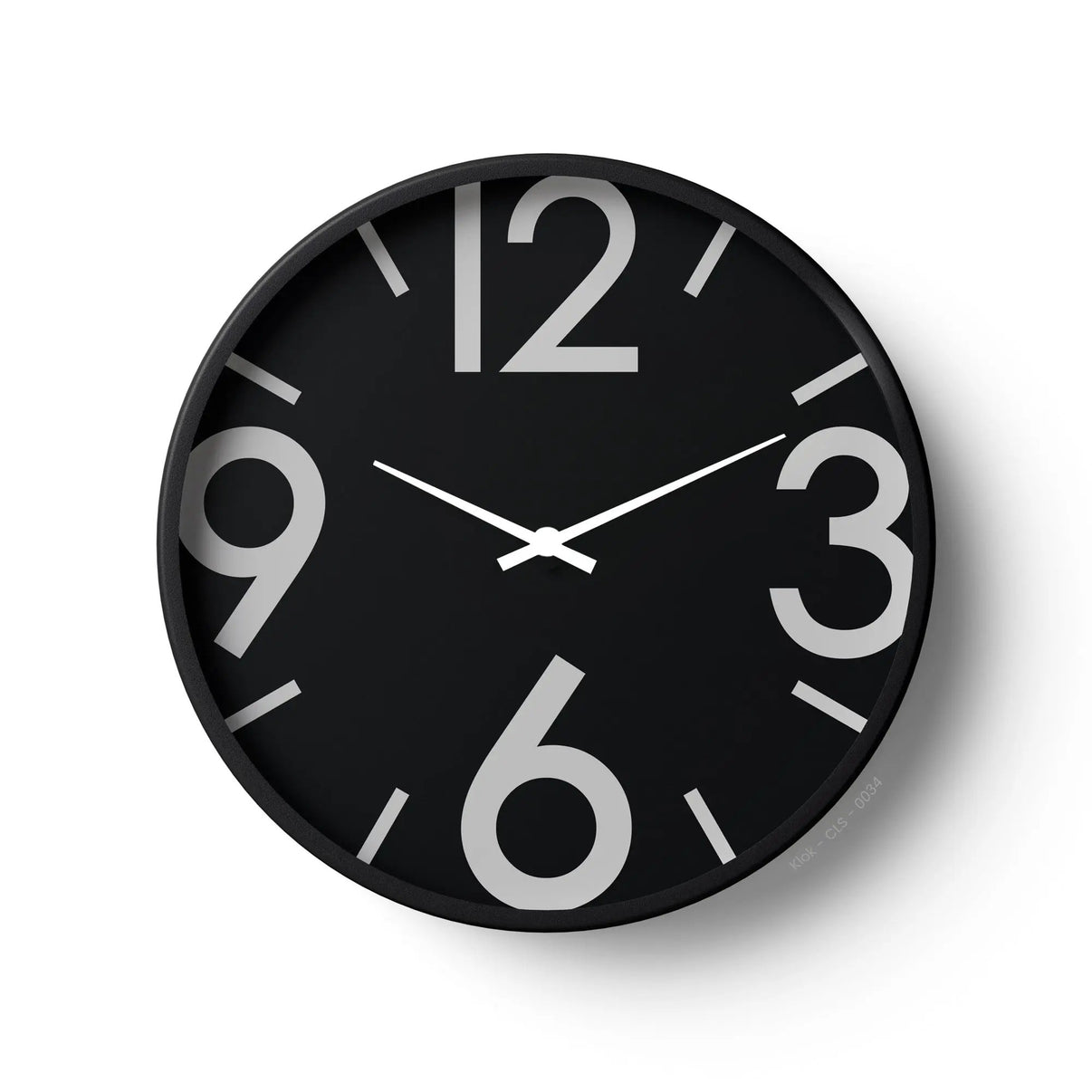 Classic Wall Clock – Black Bold Numeral Dial | KLOK