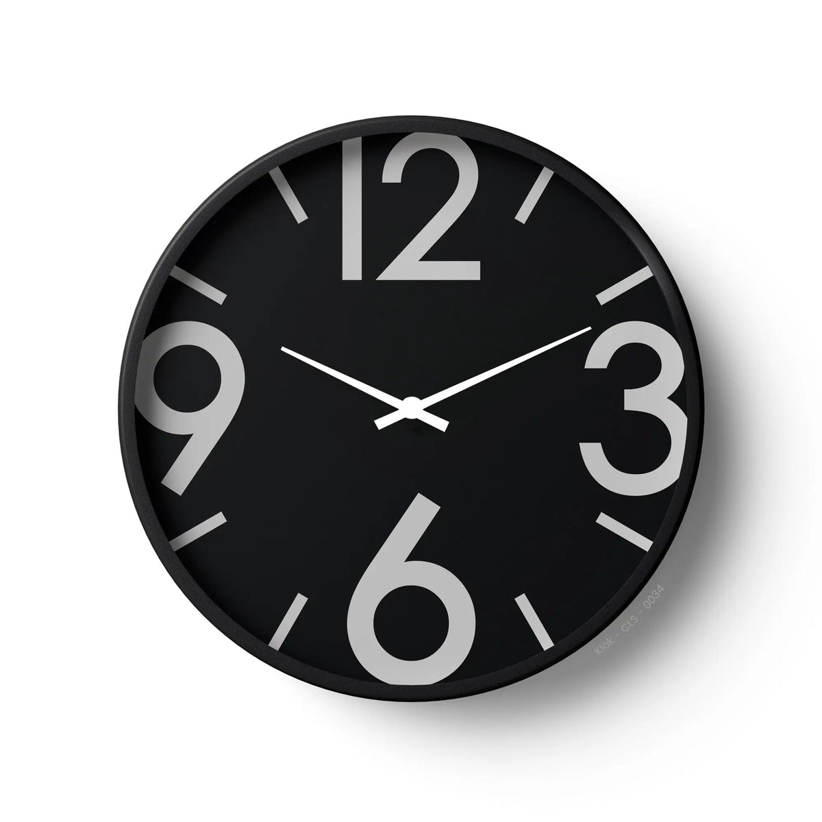 Classic Wall Clock – Black Bold Numeral Dial | KLOK