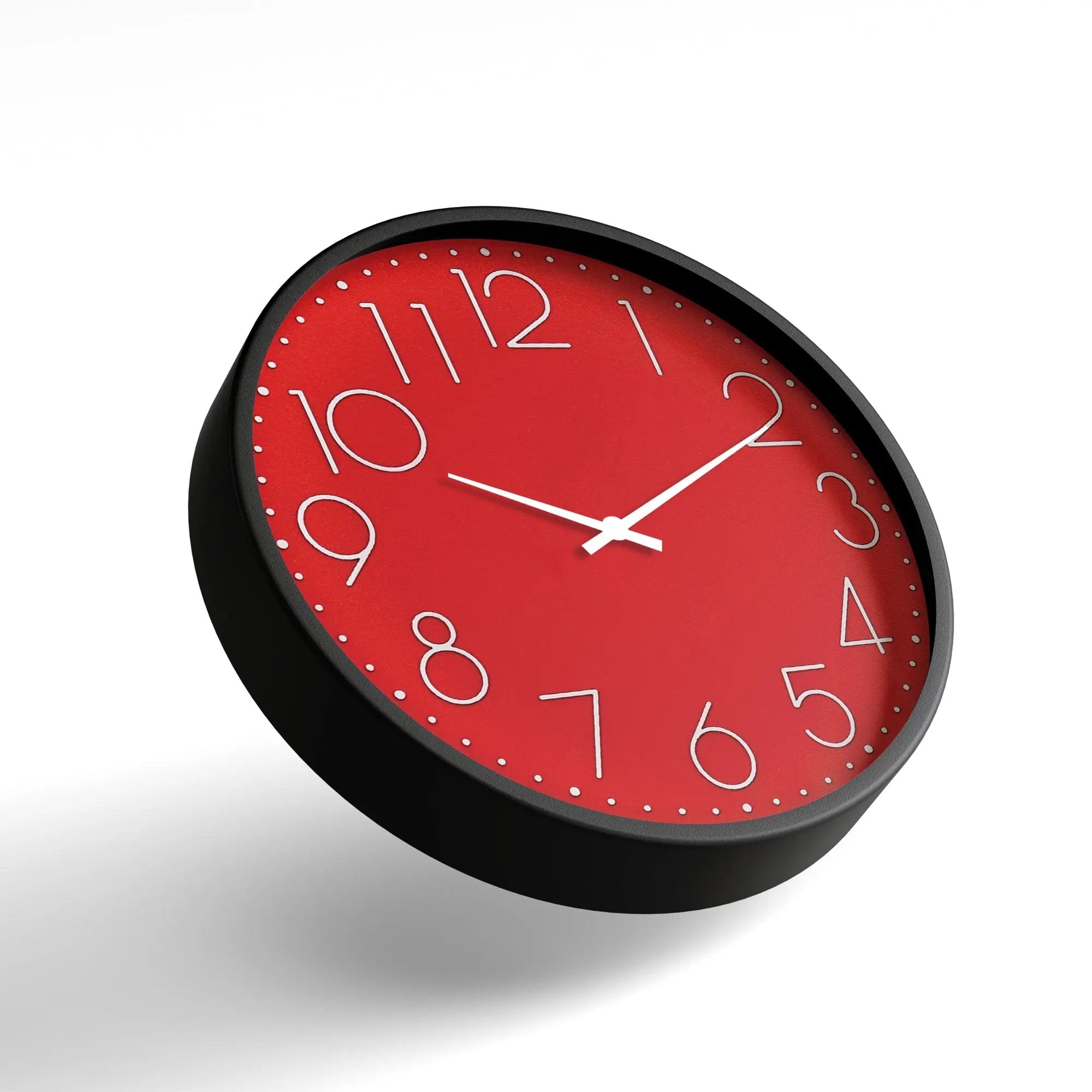 Classic Wall Clock – Bold Red Minimal Dial | KLOK KLOK