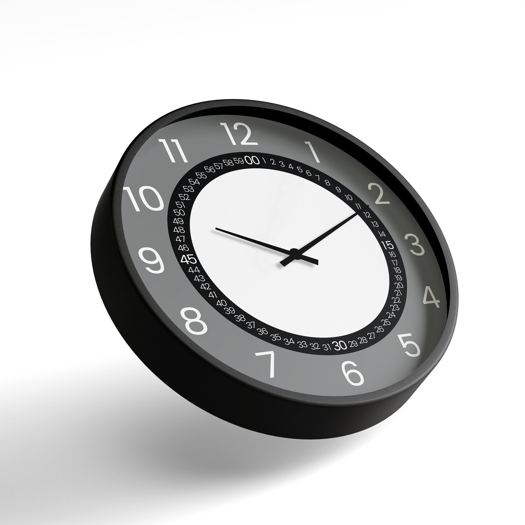 Classic Wall Clock – Grey Dual-Ring Modern Dial | KLOK KLOK