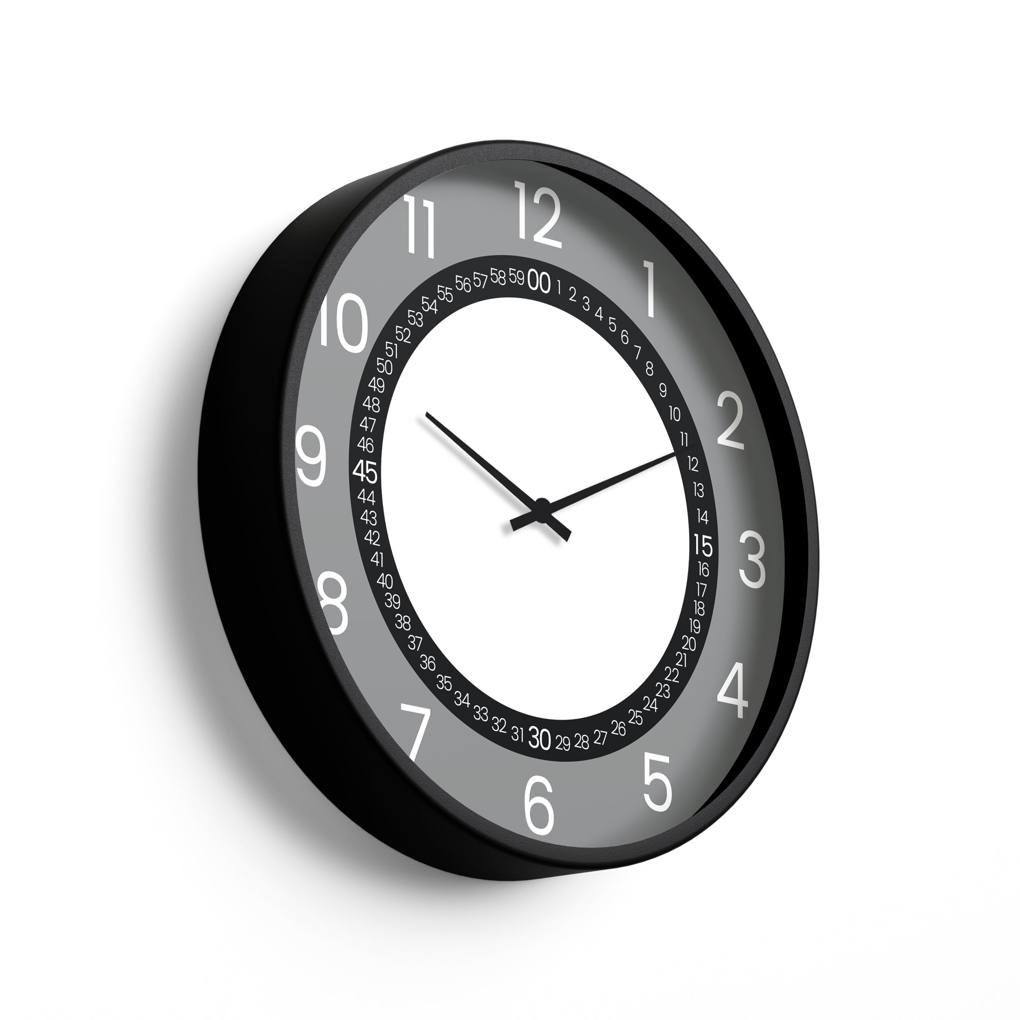 Classic Wall Clock – Grey Dual-Ring Modern Dial | KLOK KLOK