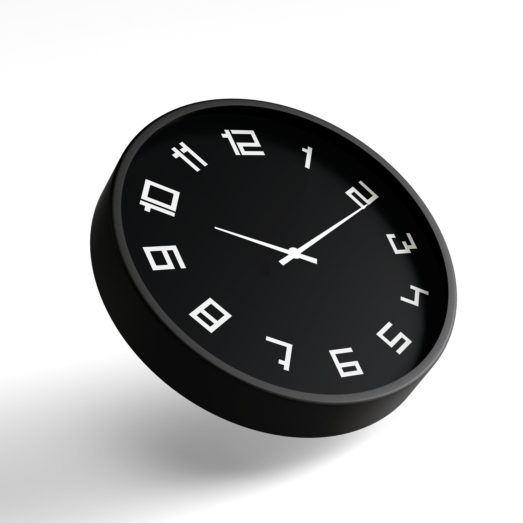 Classic Wall Clock – Modern Bold Numeric Black Dial | KLOK KLOK