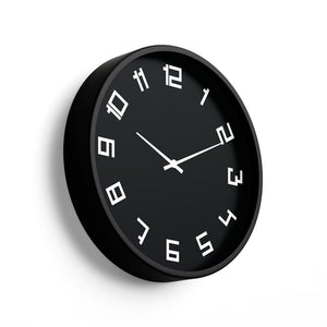 Classic Wall Clock – Modern Bold Numeric Black Dial | KLOK KLOK