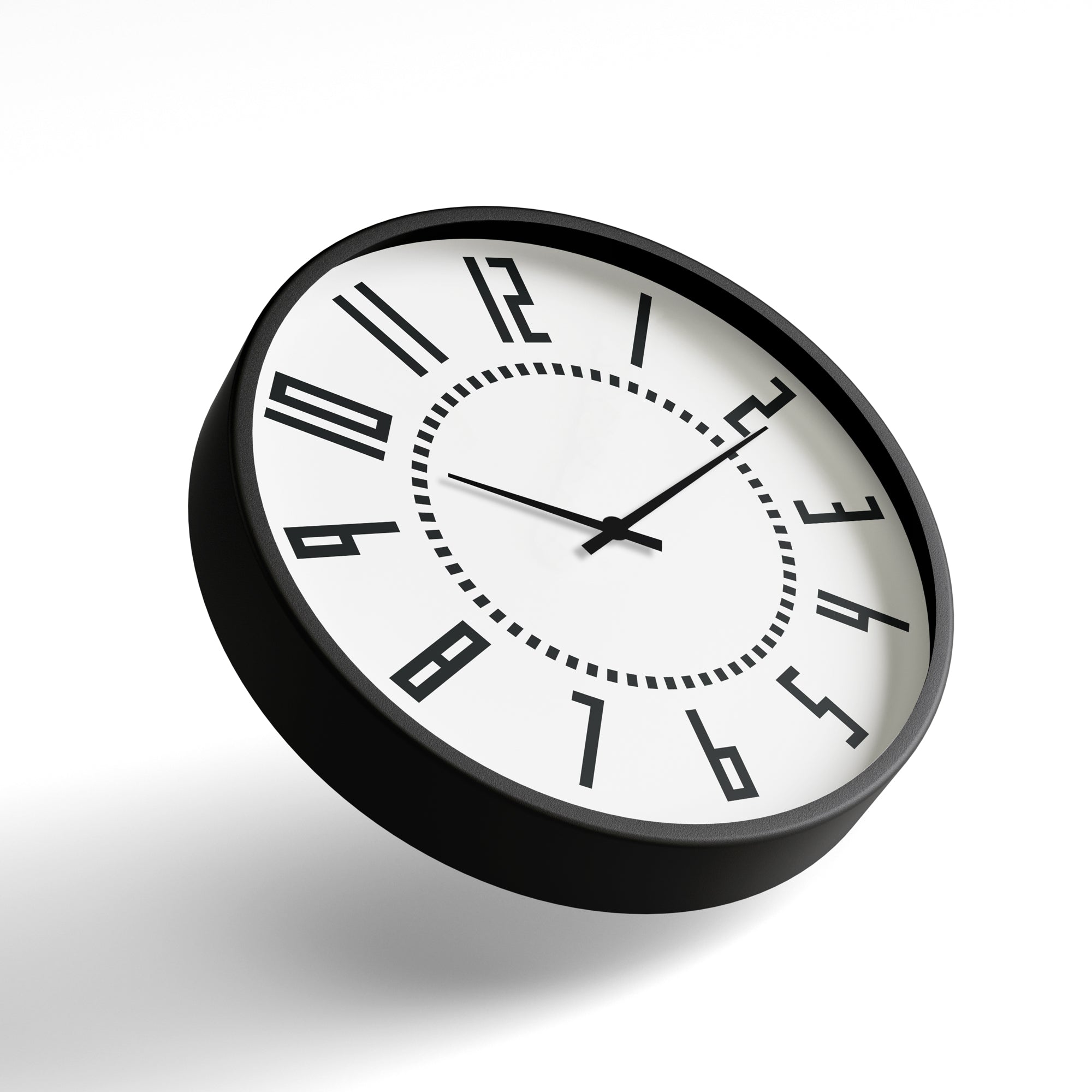 Classic Wall Clock – Modern Geometric Numeric White Dial | KLOK KLOK