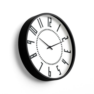 Classic Wall Clock – Modern Geometric Numeric White Dial | KLOK KLOK