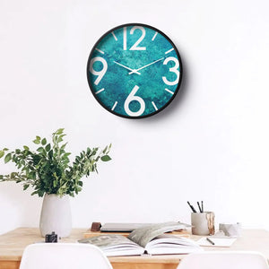 Classic Wall Clock – Ocean Texture Blue Dial | KLOK KLOK