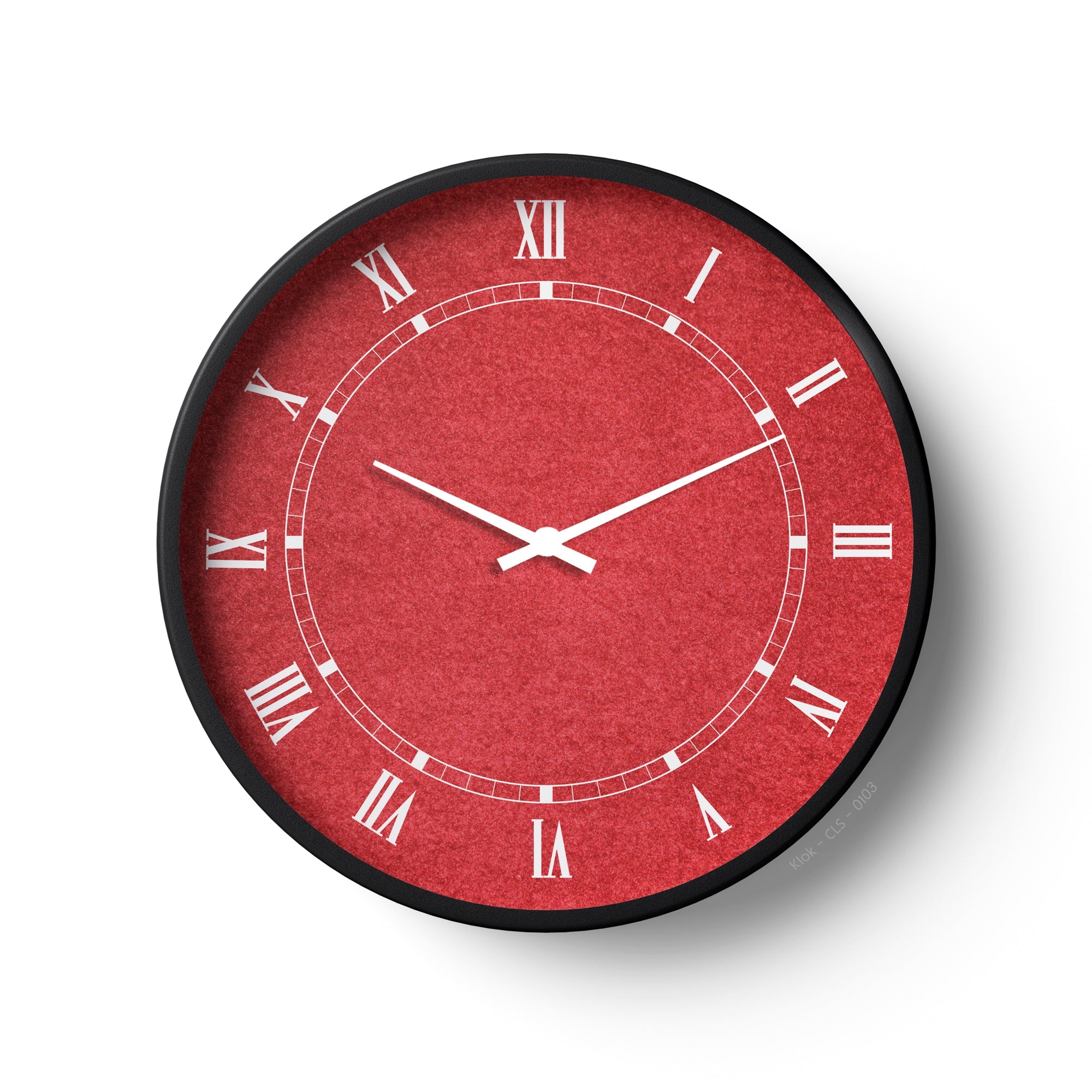 Classic Wall Clock – Roman Red Velvet Dial | KLOK KLOK