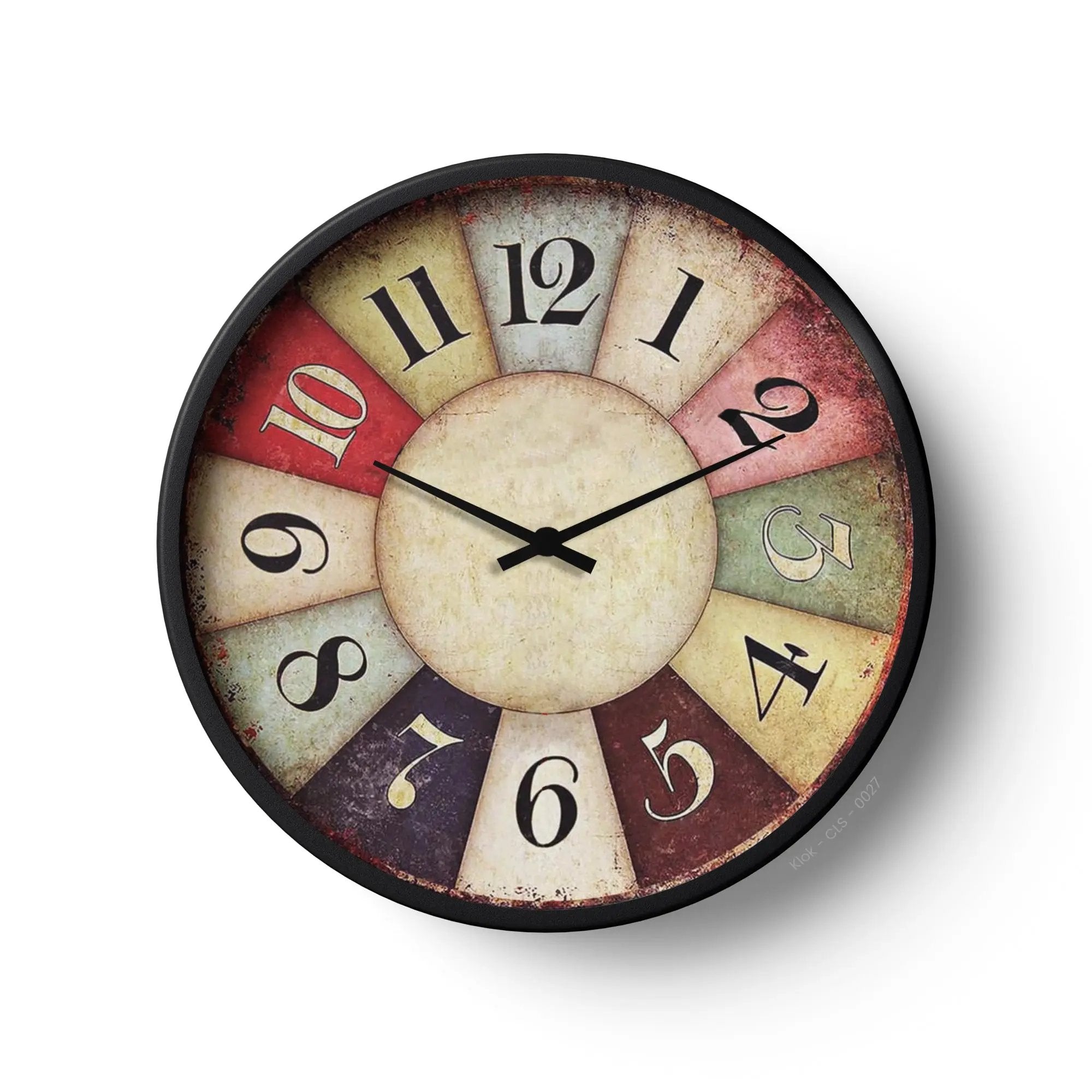Classic Wall Clock – Vintage Multicolor Dial | KLOK KLOK