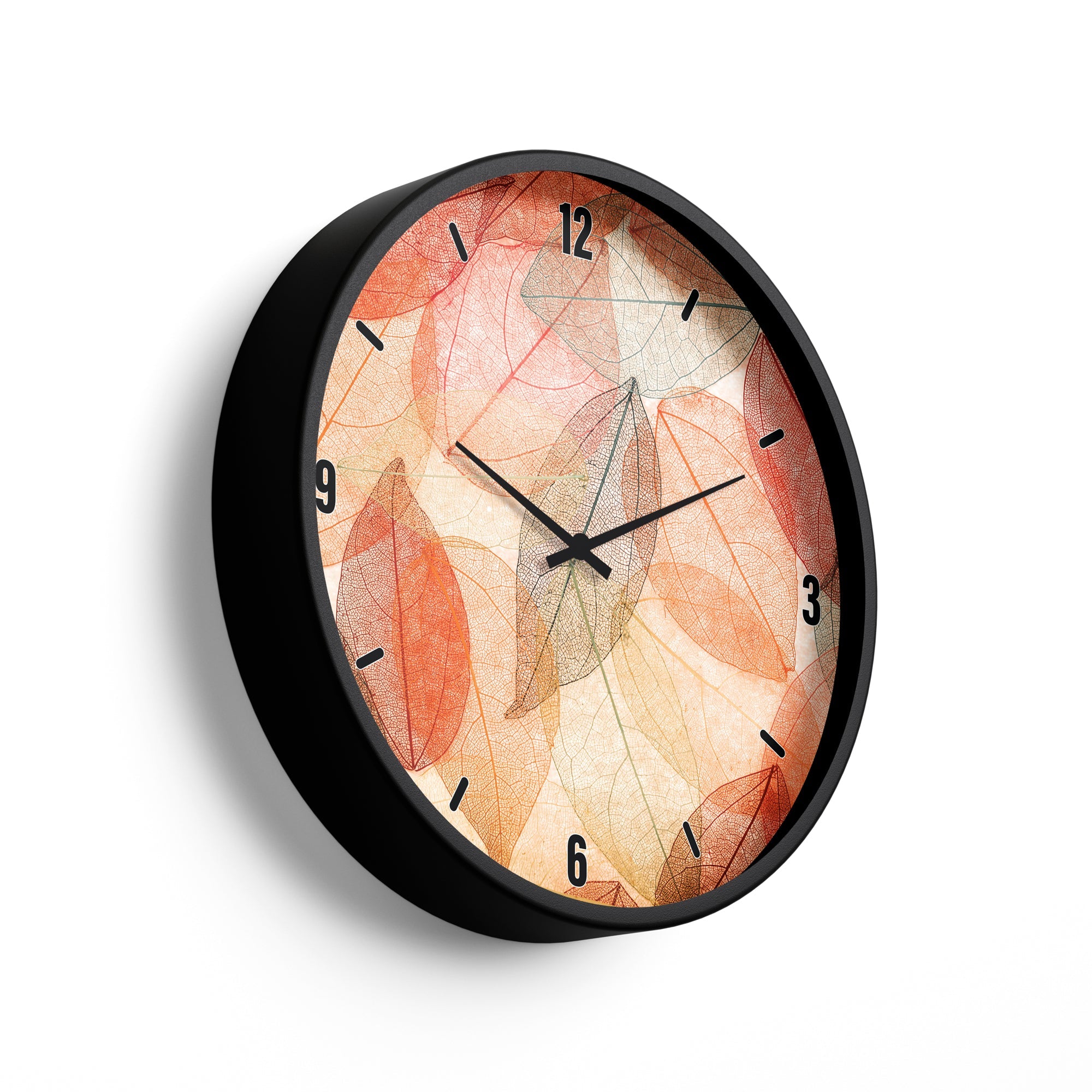 Floral Wall Clock – Autumn Leaf Essence | KLOK KLOK