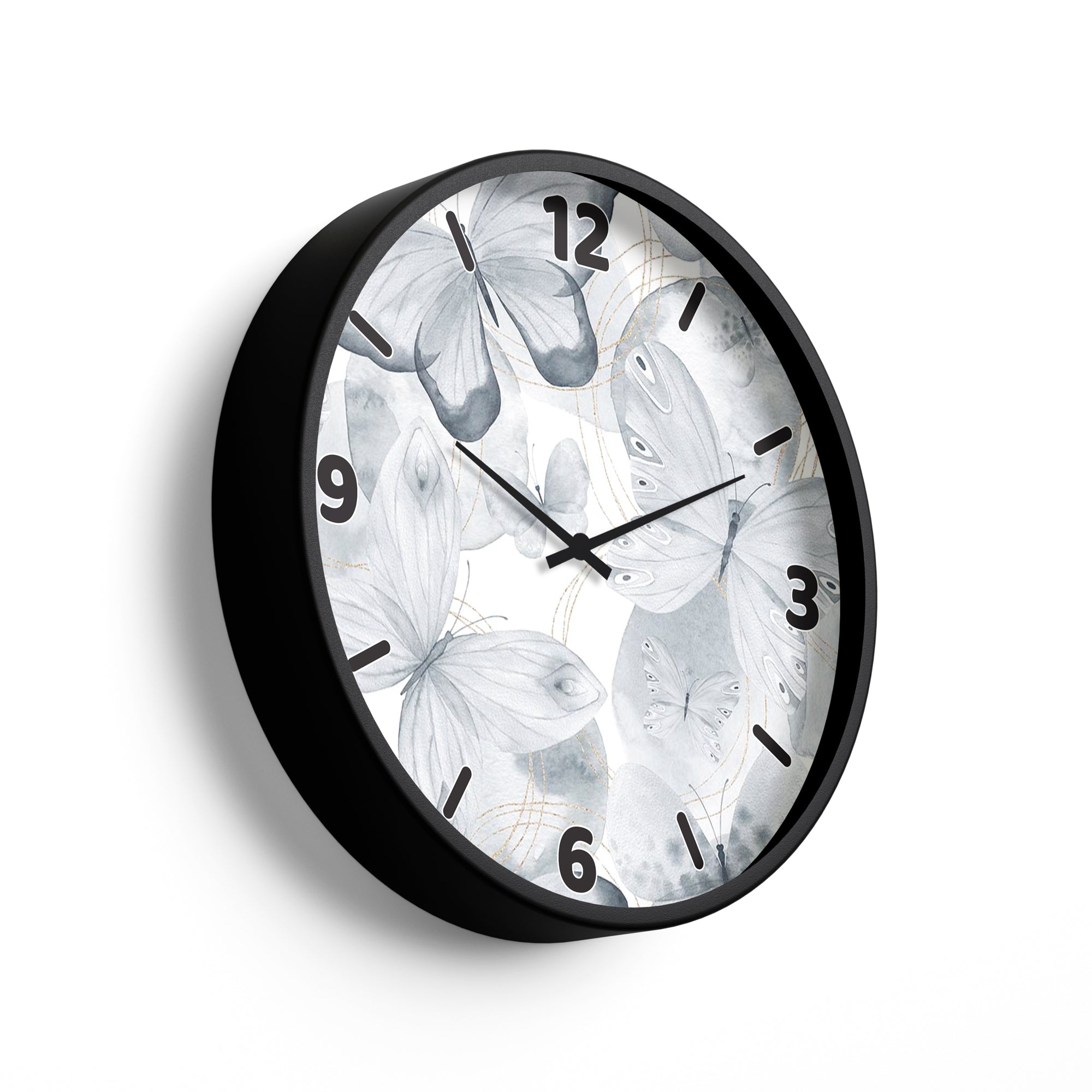 Floral Wall Clock – Butterfly Whisper Edition | KLOK KLOK