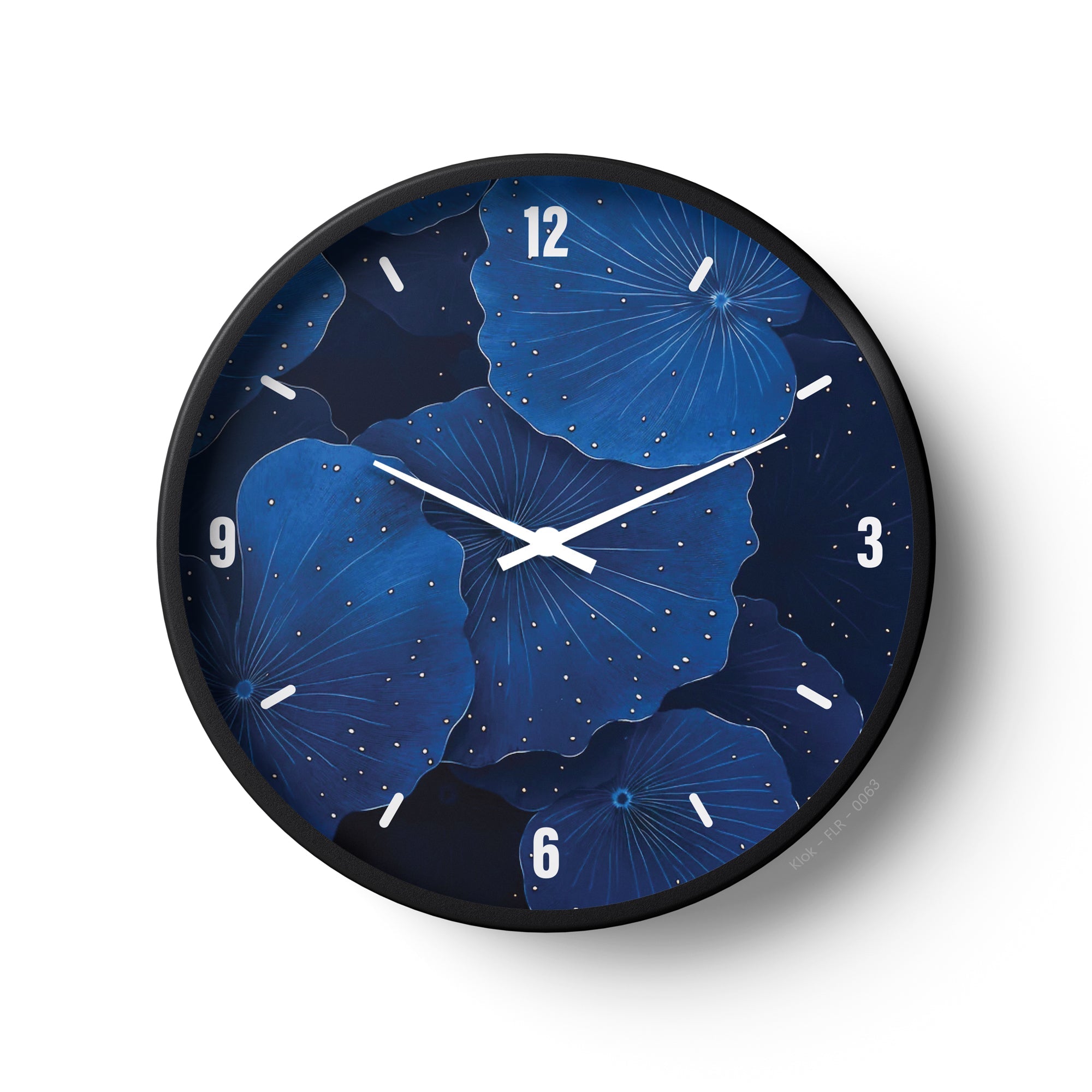 Floral Wall Clock – Midnight Bloom Edition | KLOK KLOK
