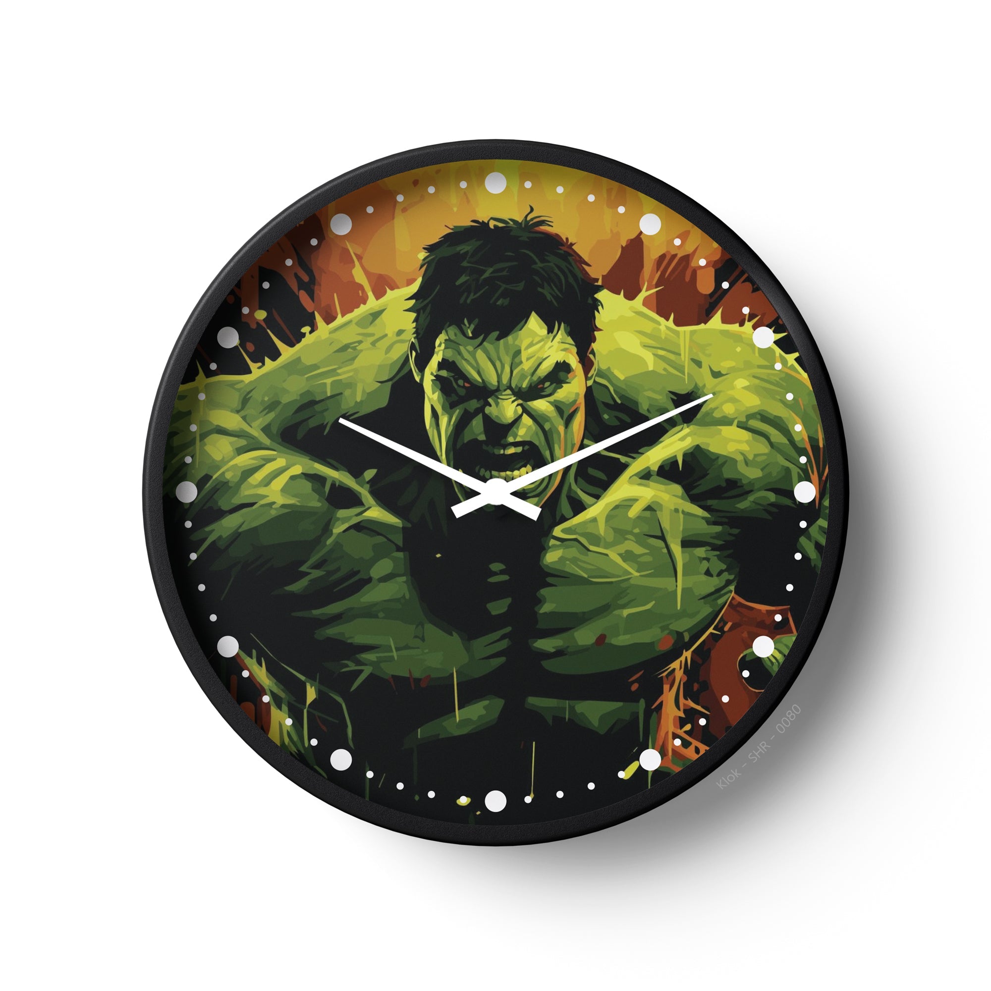 Super Hero Wall Clock – Green Rage Power Edition | KLOK KLOK