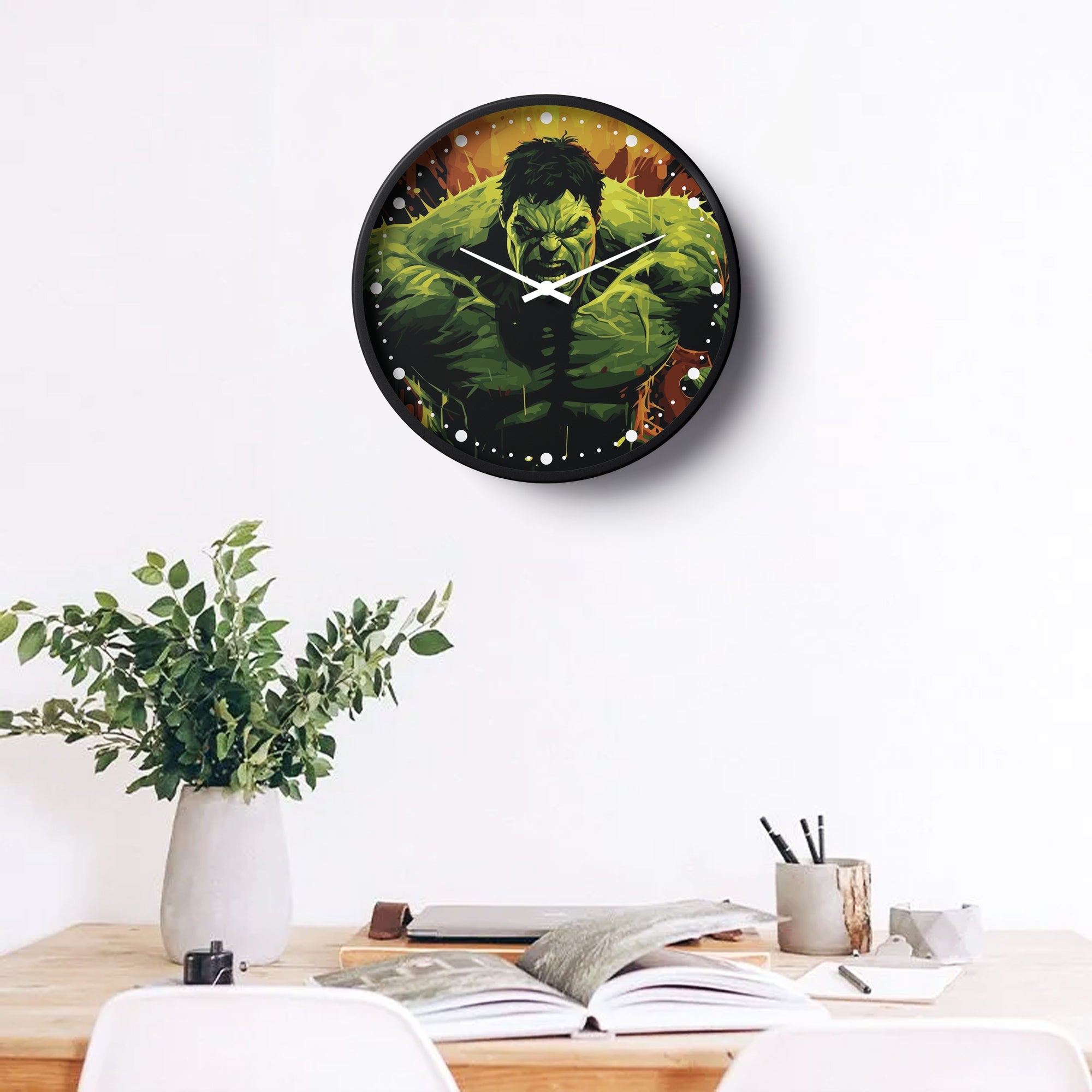 Super Hero Wall Clock – Green Rage Power Edition | KLOK KLOK