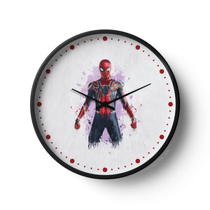 Super Hero Wall Clock – Web Warrior Watercolor Edition | KLOK KLOK