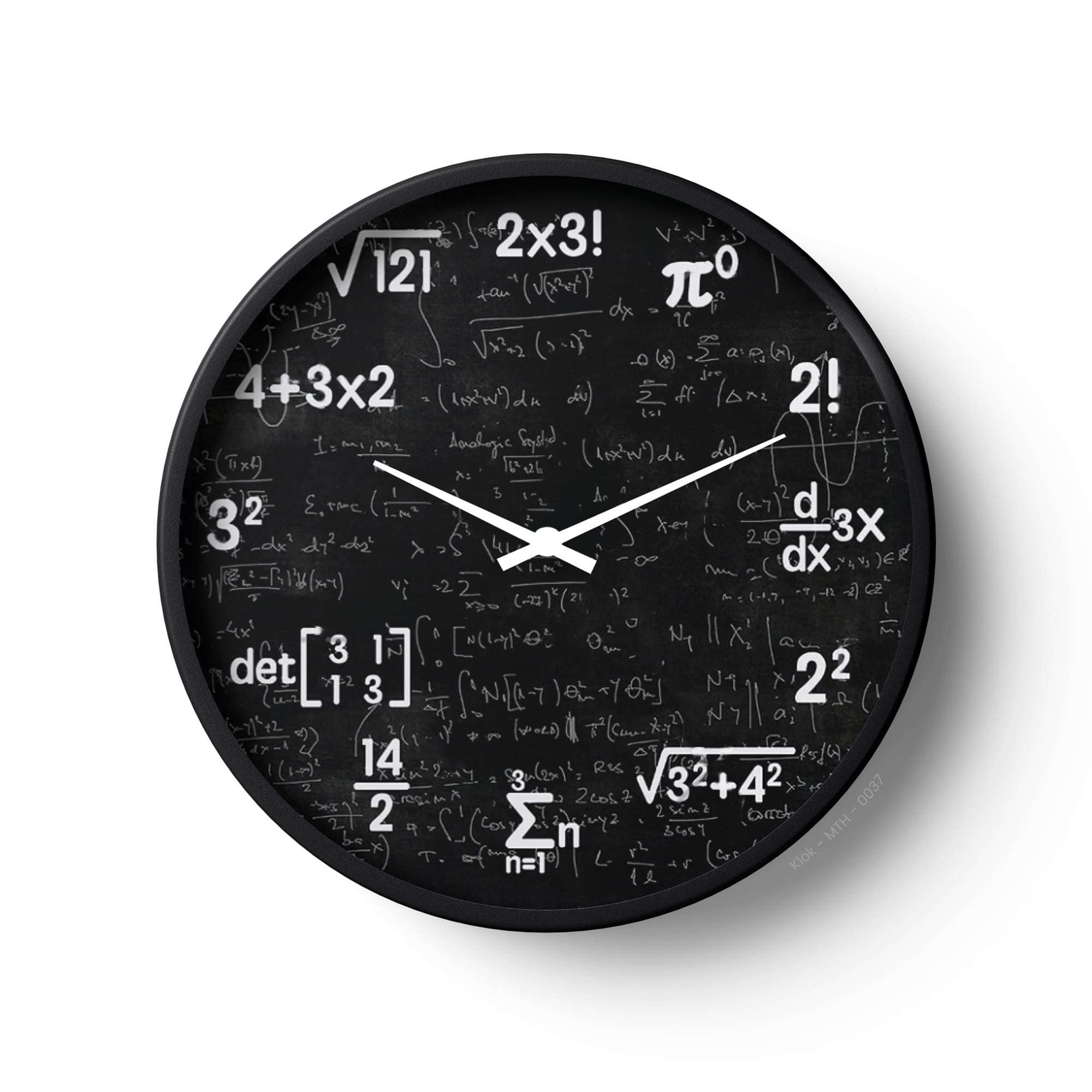 Blackboard Mathematics Formula Wall Clock – Premium Math Theme Wall Decor